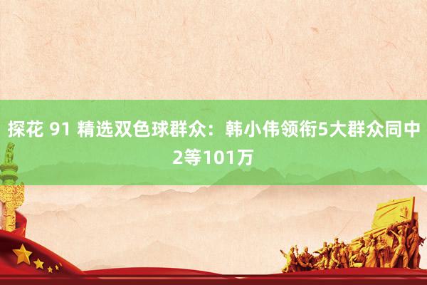 探花 91 精选双色球群众：韩小伟领衔5大群众同中2等101万